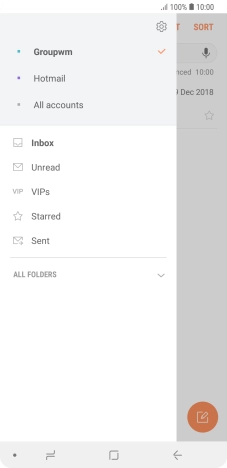 Press the settings icon. Press the settings icon.
