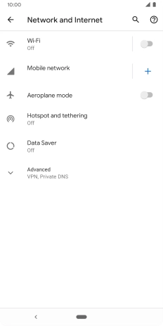 Press Mobile network. Press Mobile network.