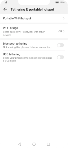 Press Portable Wi-Fi hotspot. Press Portable Wi-Fi hotspot.