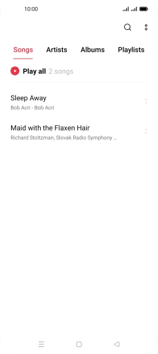 Press the required category and go to the required audio file. Press the required category and go to the required audio file.