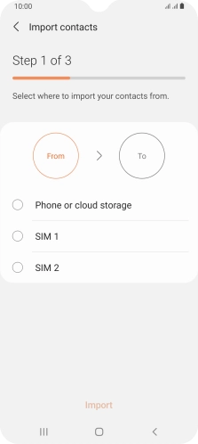 Press the name of the SIM. Press the name of the SIM.