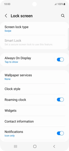 Press Screen lock type. Press Screen lock type.