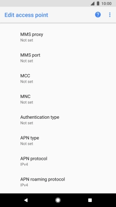 Press MMS proxy.