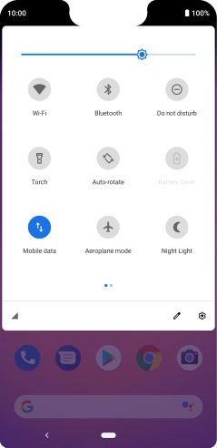 Press the settings icon. Press the settings icon.