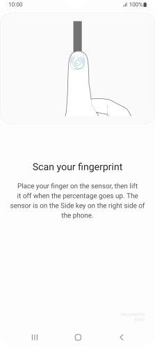 Follow the instructions on the screen to create the phone lock code using your fingerprint. Follow the instructions on the screen to create the phone lock code using your fingerprint.