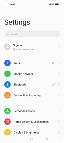 Press Mobile network. Press Mobile network.