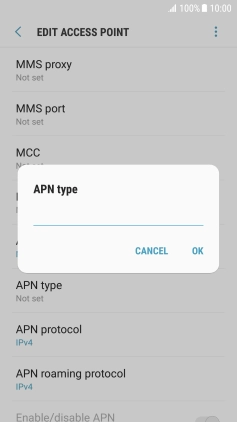 Key in default and press OK. Key in default and press OK.