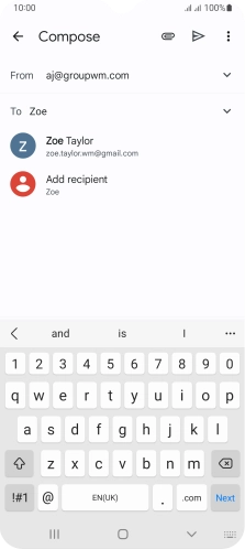 Press the required contact. Press the required contact.