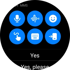 Press the microphone icon and follow the instructions on the screen to record and send the required reply. Press the microphone icon and follow the instructions on the screen to record and send the required reply.
