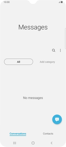 Press the new message icon. Press the new message icon.