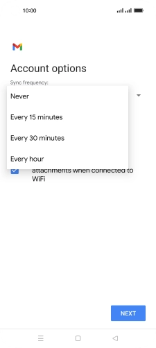 Press the required setting. Press the required setting.