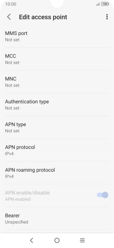 Press MMS port. Press MMS port.