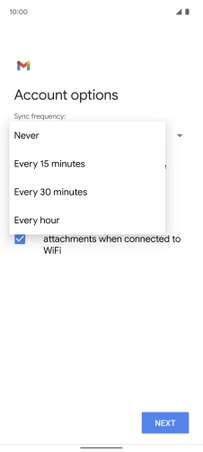 Press the required setting. Press the required setting.