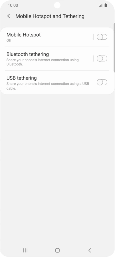 Press Mobile Hotspot. Press Mobile Hotspot.