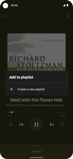 Press Create a new playlist. Press Create a new playlist.