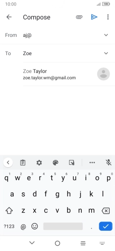 Press the required contact. Press the required contact.