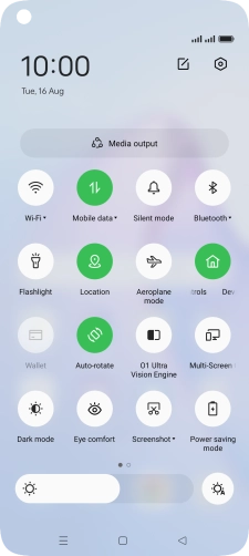 Press the settings icon. Press the settings icon.
