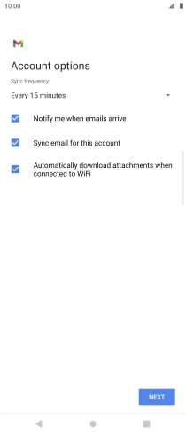 If this screen is displayed, you email account has been recognised and set up automatically. Follow the instructions on the screen to key in more information and finish setting up your phone. If this screen is displayed, you email account has been recognised and set up automatically. Follow the instructions on the screen to key in more information and finish setting up your phone.