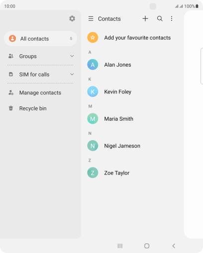 Press Manage contacts. Press Manage contacts.