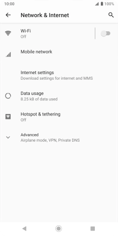 Press Mobile network. Press Mobile network.