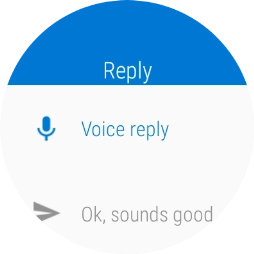 Press Voice reply. Press Voice reply.