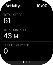 Keep sliding upwards and follow the instructions on the screen to see an activity summary for the current week or to adjust the daily activity goal. Keep sliding upwards and follow the instructions on the screen to see an activity summary for the current week or to adjust the daily activity goal.