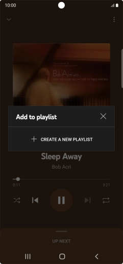 Press CREATE A NEW PLAYLIST. Press CREATE A NEW PLAYLIST.