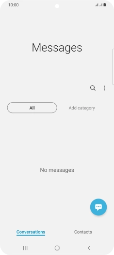 Press the new message icon. Press the new message icon.