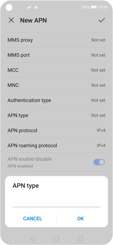 Key in mms and press OK. Key in mms and press OK.