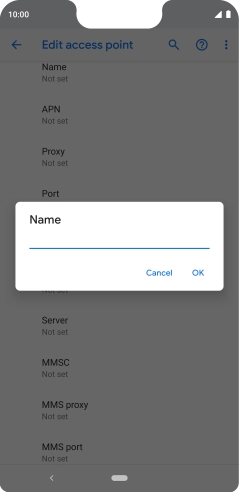 Key in EE MMS and press OK. Key in EE MMS and press OK.