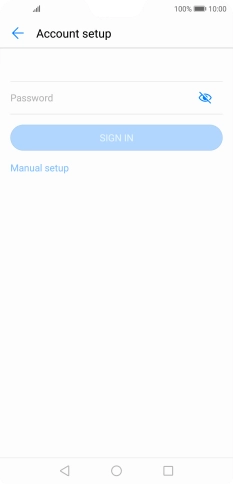 Press Password and key in the password for your email account.
