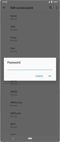 Key in secure and press OK. Key in secure and press OK.