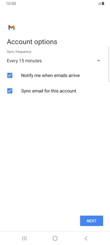 If this screen is displayed, you email account has been recognised and set up automatically. Follow the instructions on the screen to key in more information and finish setting up your phone. If this screen is displayed, you email account has been recognised and set up automatically. Follow the instructions on the screen to key in more information and finish setting up your phone.