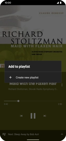 Press Create new playlist. Press Create new playlist.