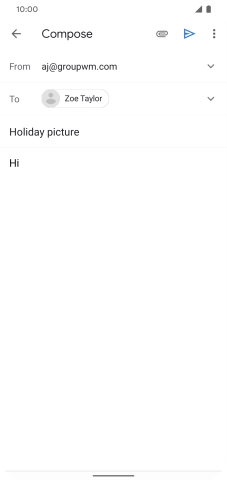 Press the attachment icon. Press the attachment icon.