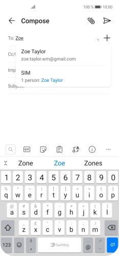 Press the required contact. Press the required contact.