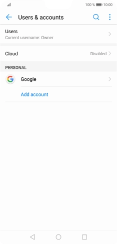 Press Add account. Press Add account.
