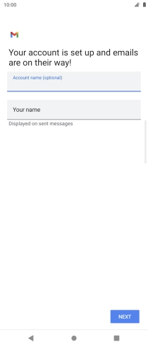 Press Your name and key in the required sender name. Press Your name and key in the required sender name.