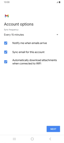 If this screen is displayed, you email account has been recognised and set up automatically. Follow the instructions on the screen to key in more information and finish setting up your phone. If this screen is displayed, you email account has been recognised and set up automatically. Follow the instructions on the screen to key in more information and finish setting up your phone.