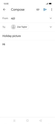 Press the attachment icon. Press the attachment icon.