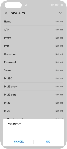 Key in secure and press OK. Key in secure and press OK.