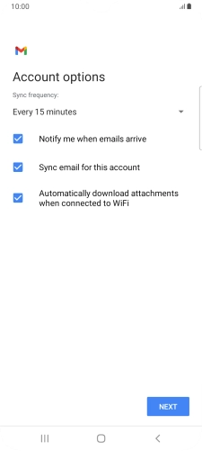 If this screen is displayed, you email account has been recognised and set up automatically. Follow the instructions on the screen to key in more information and finish setting up your phone. If this screen is displayed, you email account has been recognised and set up automatically. Follow the instructions on the screen to key in more information and finish setting up your phone.