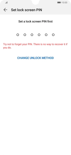 Press CHANGE UNLOCK METHOD. Press CHANGE UNLOCK METHOD.