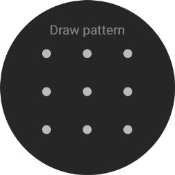 Slide your finger across the screen to connect at least four points and follow the instructions on the screen to create a pattern as lock code. Slide your finger across the screen to connect at least four points and follow the instructions on the screen to create a pattern as lock code.