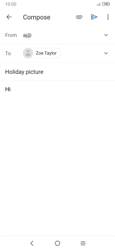 Press the attachment icon. Press the attachment icon.