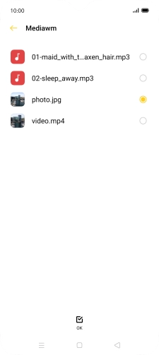 Press OK. Press OK.