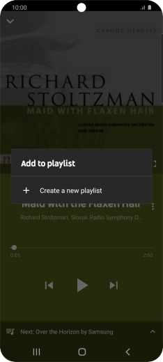 Press Create a new playlist. Press Create a new playlist.
