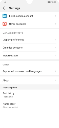 Press Import/Export. Press Import/Export.