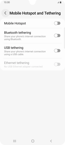 Press Mobile Hotspot. Press Mobile Hotspot.