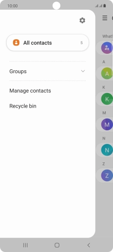Press Manage contacts. Press Manage contacts.